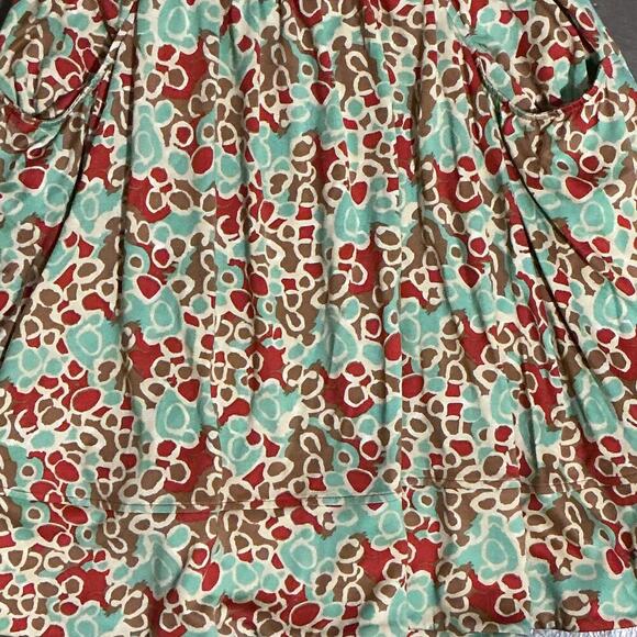 Diane von Furstenberg Silk Skirt 6 Floral Print Elastic Waist Pockets Boho - Picture 6 of 10
